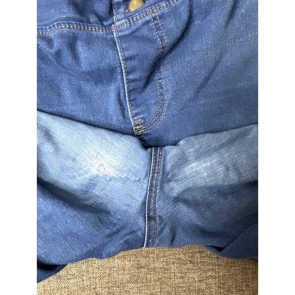 Terra & Sky 2 Pairs Womens Plus Size Jeggings 16W Black & Blue Stretch Denim - Picture 7 of 8